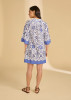 BELL SLV V NECK PRINT DRESS 7787864