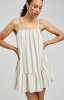 STEPHANIE MINI DRESS LINEN STRIPE GF2605-8799