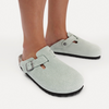 BOSTON NARROW SOFT FOOTBED SUEDE LEATHER PURE SAGE 1031657(1031657)