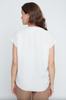 LINEN BLOUSE CONTRAST V NECK R5234-E3075