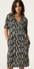 VNECK SS PRINT TEE DRESS N260285