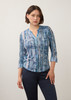 3/4 SLV HENLEY TOP VERTICAL PRINT 3387844