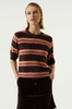 STRIPE SHORT SLEEVE SWEATER T260245
