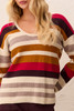 COTTON U-NECK WAFFLE LS SWEATER 2254O-576