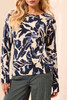 PRINTED CABLE COTTON CREW SWEATER 2383O-576