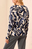 PRINTED CABLE COTTON CREW SWEATER 2383O-576