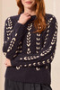 L/S MOCK NECK W/CONTRAST CABLE DETAIL 3129O-3954