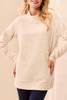 OTTOMAN RIB MOCK NECK TUNIC 3165O-306