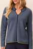 TEXTURED SPLIT NECK SWEATER 3184O-576