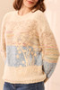 SLUB KNIT EMB CREW LS SWEATER 3194O-8495