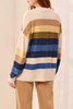 L/S JOHNNY COLLAR STRIPE SWEATER 3197O-8307