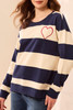 EMB HEART COTTON CREW TOP 3275O-8509