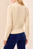 CABLE KNIT MOCK NECK SWEATER/SPECIAL WASH 6251O-4632