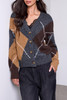 LOFTY ARGYLE CARDIGAN 6263O-5630