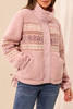 LINED SHERPA JACKET W/EMBROIDERY 6310O-5125