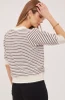 HILDI SS SWEATER BUTTON UP STRIPE GF2608-3182