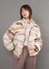 JANE FULL ZIP PATTERNED SHERPA JACKET 78J065S