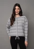 BOUDICA LS CARDIGAN STRIPE/TIE BOTTOM 78S525S