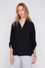 V-NECK 3/4 ROLL BLOUSE SOLID R5268-363