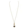 LONG CHAIN NECKLACE WITH TORTOISE CIRCLE 0658711