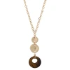 LONG CHAIN NECKLACE WITH TORTOISE CIRCLE 0658711