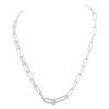 SILVER PAPER CLIP CHAIN NECKLACE 065874