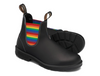 Blundstone 2105 - Original Black with Rainbow Elastic and Contrast Stitching (sizing to AUS 7.5)