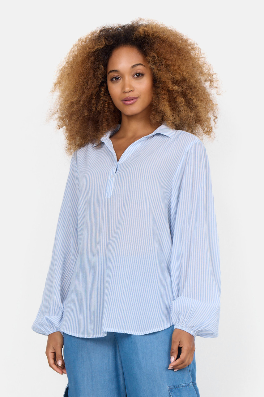 BIG SHIRT STRIPE VOILA POPOVER 40523 - Brock's