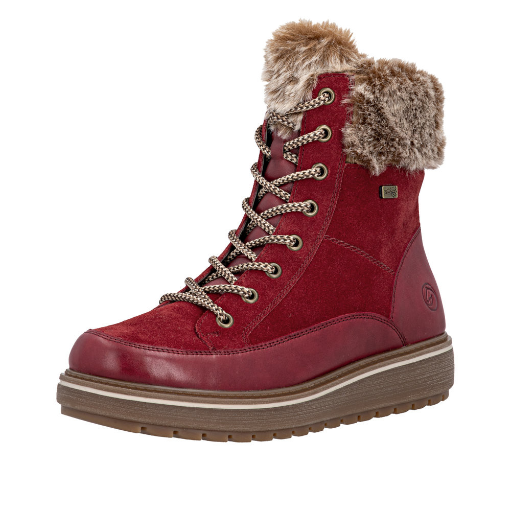 WINTER LACE BOOT SDZIP FUR CUFF OC FLIP RED D0U78-35 - Brock's