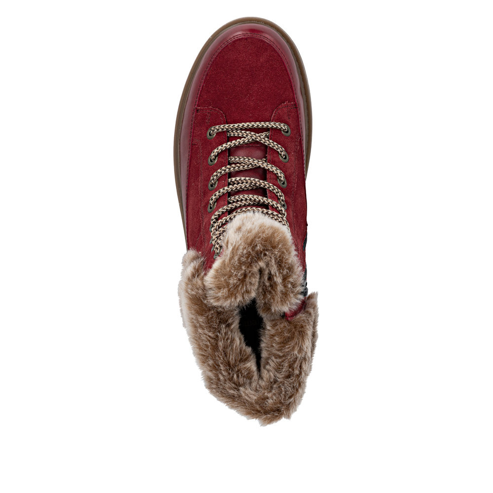 WINTER LACE BOOT SDZIP FUR CUFF OC FLIP RED D0U78-35 - Brock's