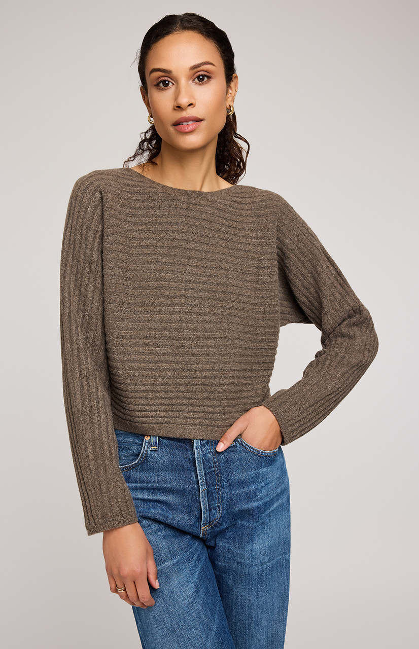 NIKO BOAT NECK HORIZ RIB SWEATER GF2508-3114 - Brock's
