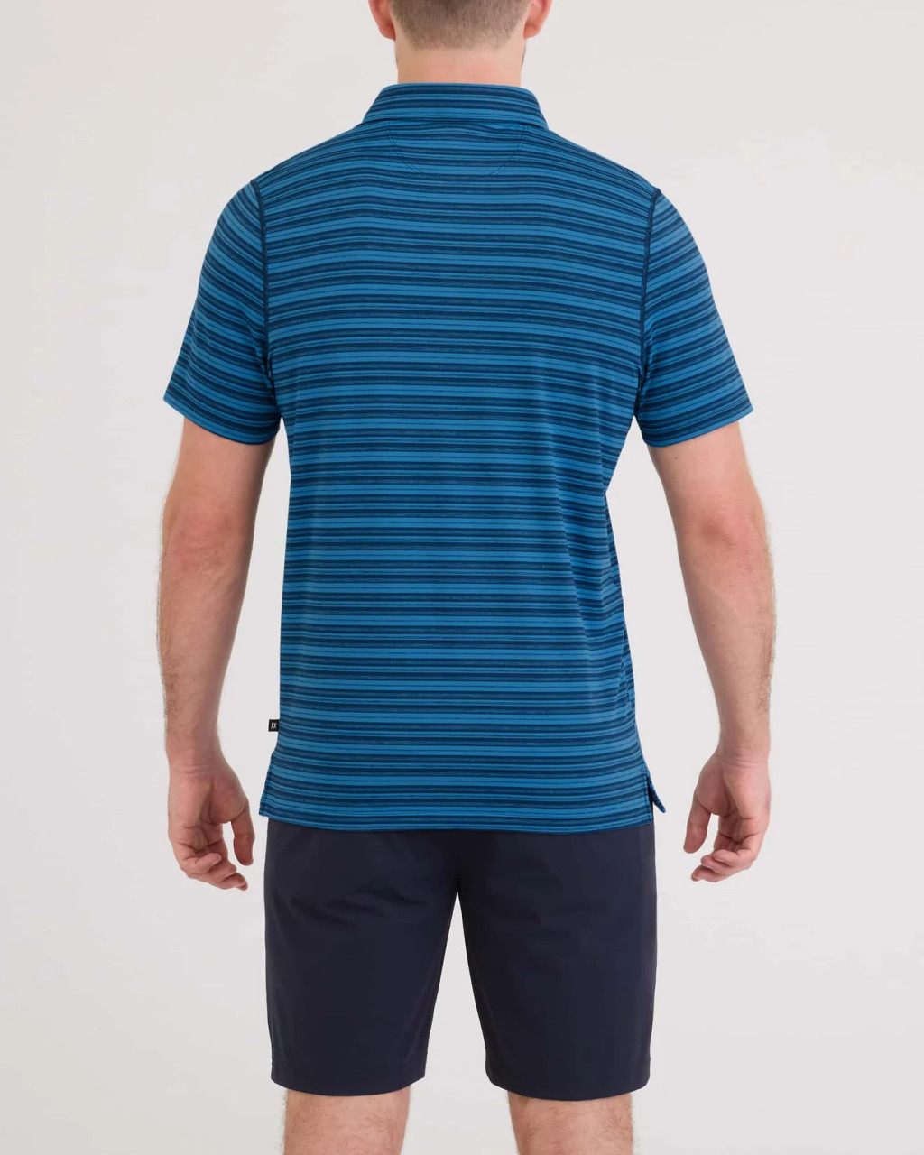 DROPTEMP ALL DAY COOLING POLO DARK DENIM STRIPE SXCP10DDS