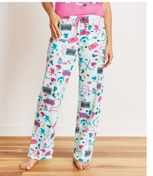 HOCKEY MOM JERSEY PAJAMA PANTS 