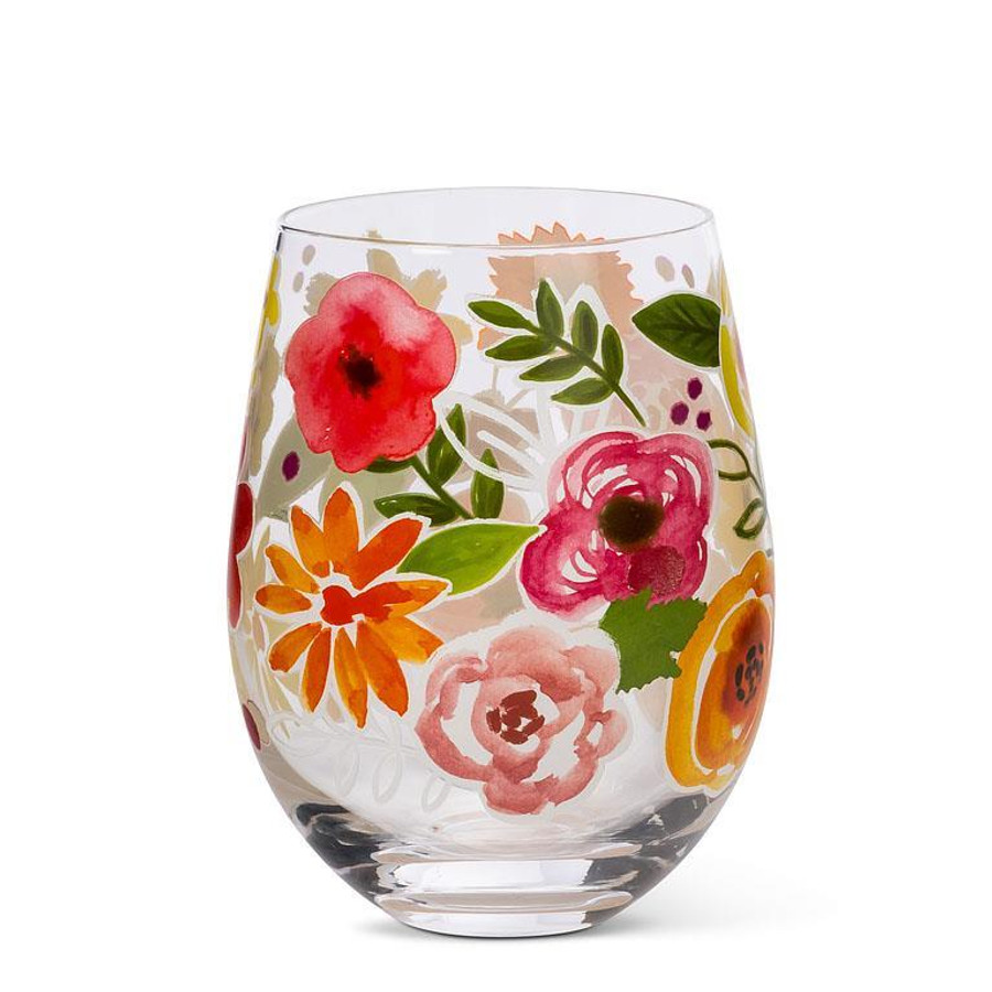 BOLD FLORAL STEMLESS WINE 27FIESTASG