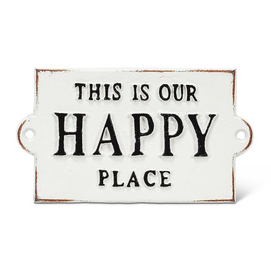 HAPPY PLACE SIGN WHITE 27FORGE103