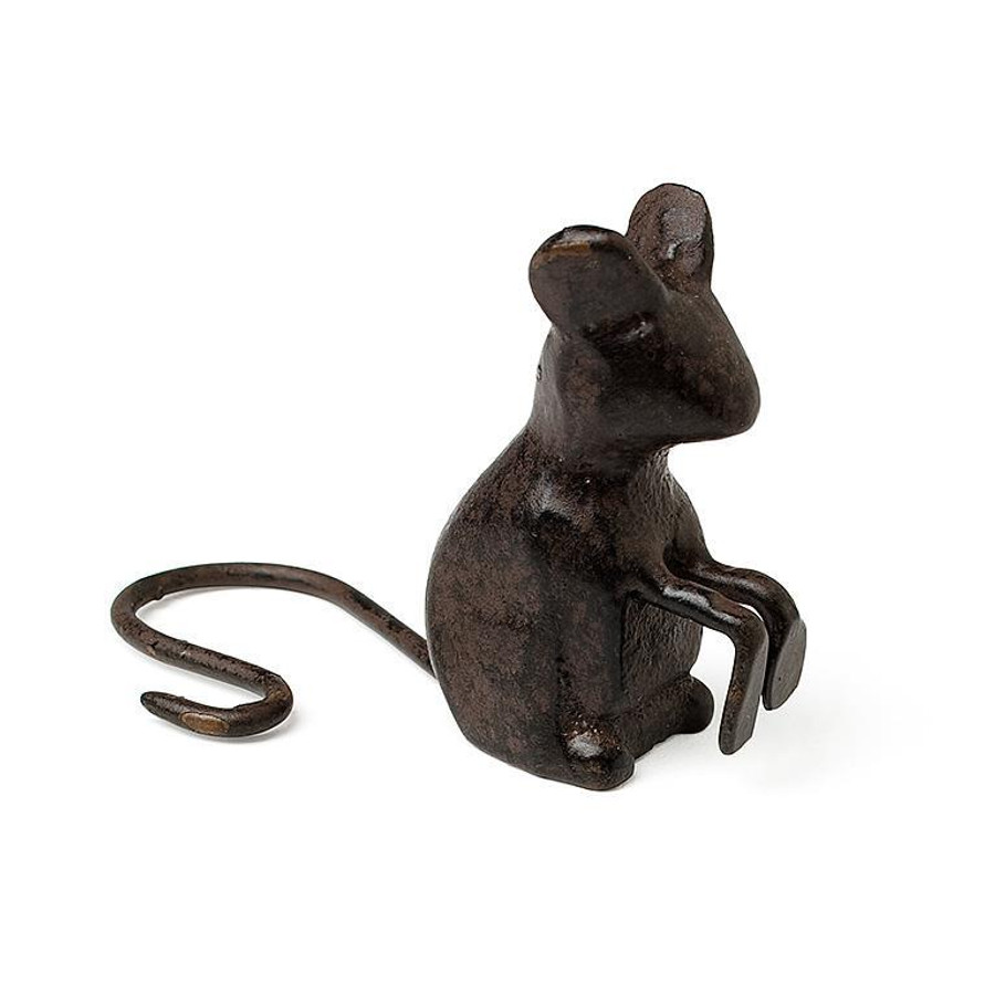 SM HANGING MOUSE DK BROWN 27IRONAGE10