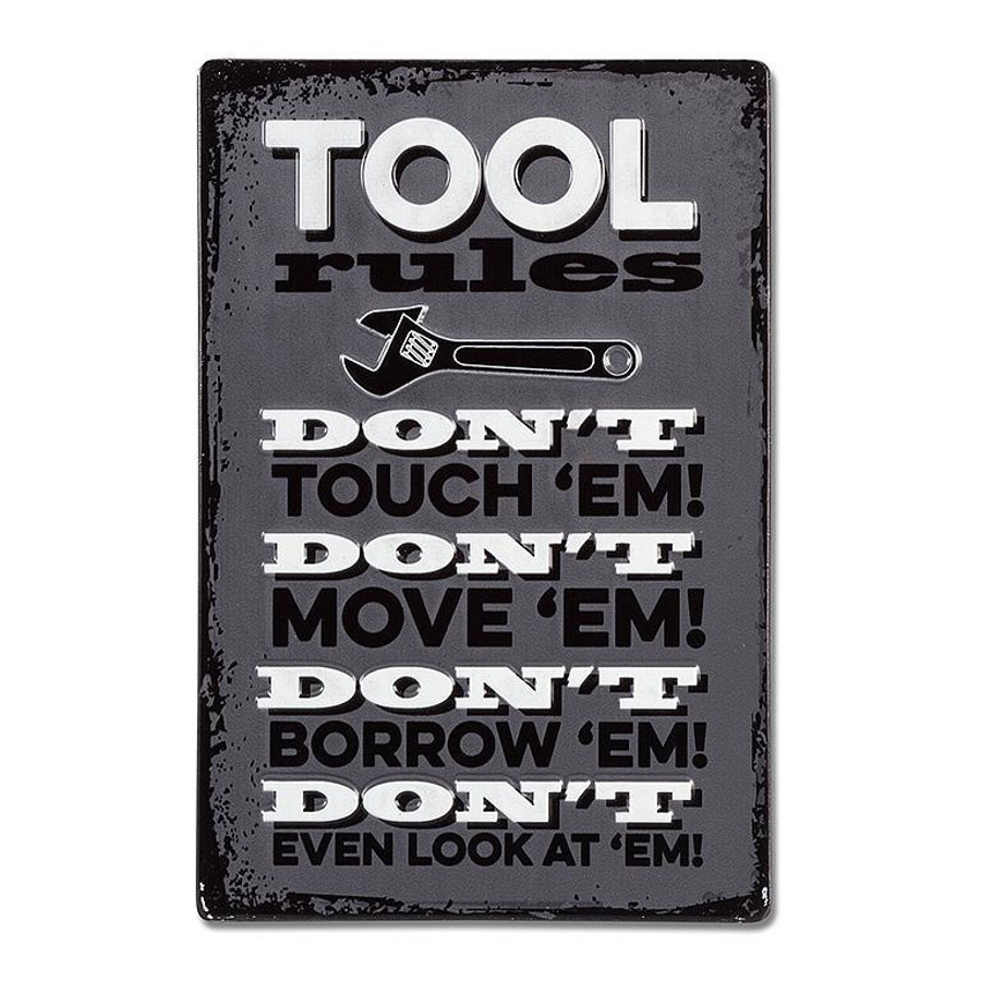 TOOL RULES WALL SIGN 27PRESS691