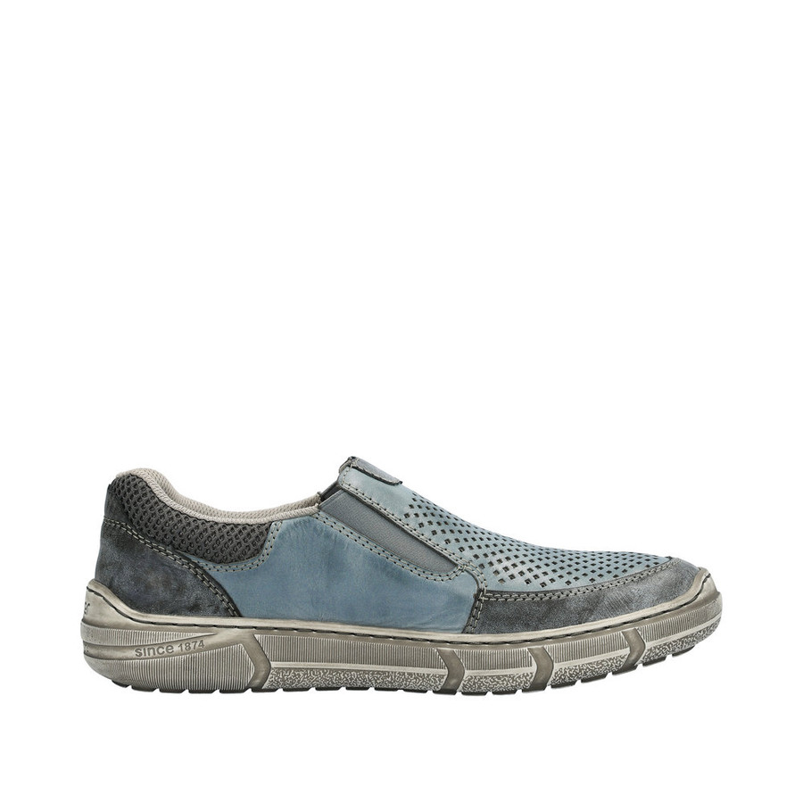 SLIPON CASUAL PERF ASPHALT/BLUE 04051-12