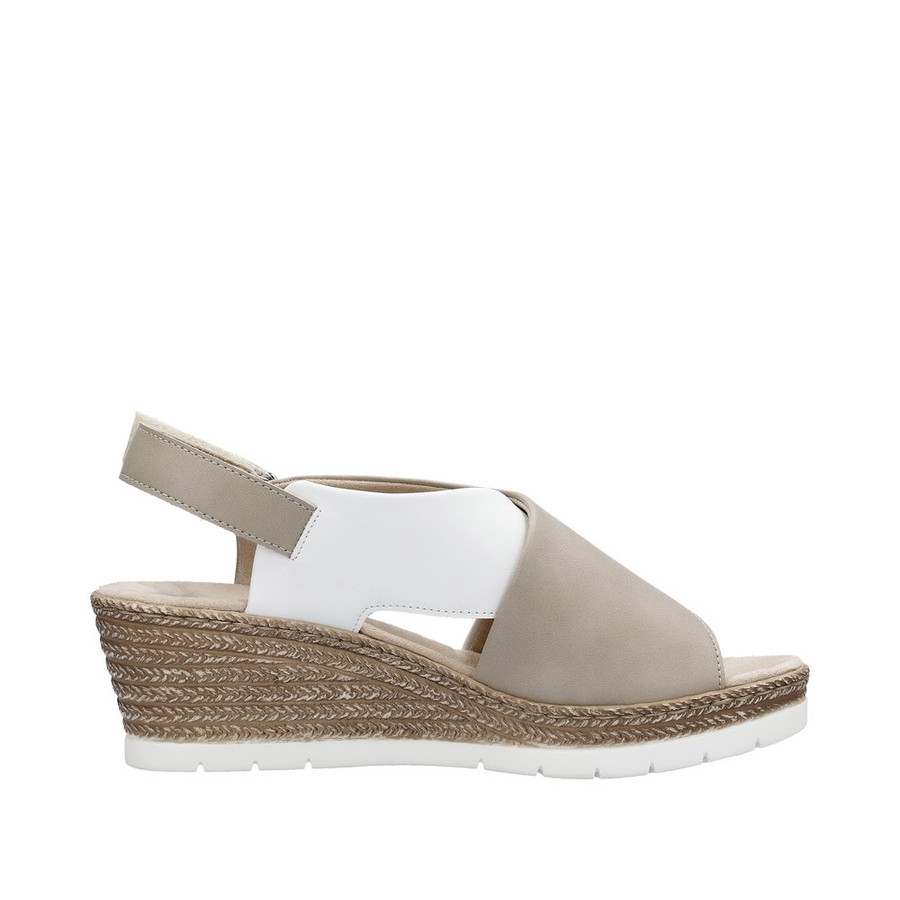 WIDE BAND X-OVER BS WEDGE SANDAL WHITE/CLAY 61975-62