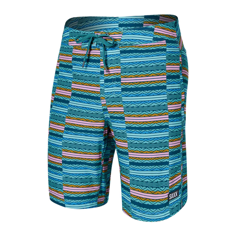 BETAWAVE 2N1 19" BOARDSHORT ASHER STRIPE-SEA FOAM SXSW02LASF(SXSW02LASF)