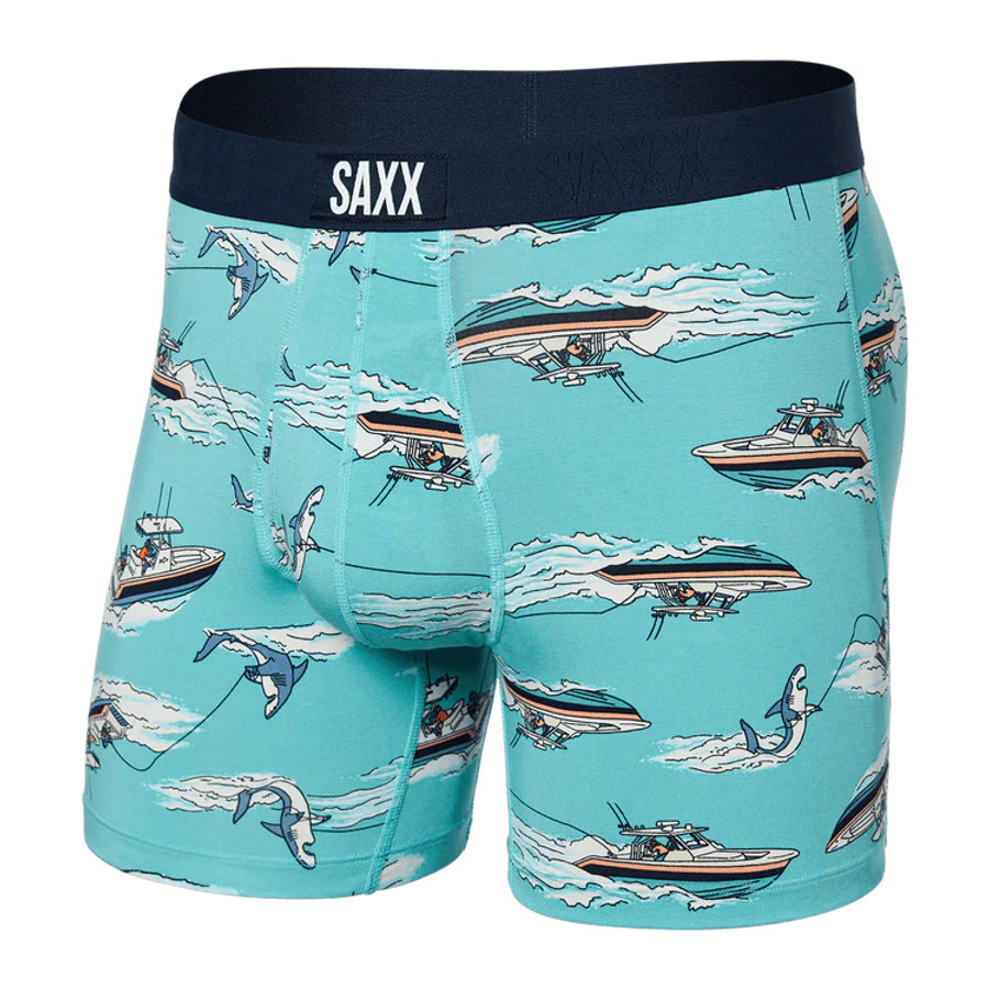 ULTRA SUPER SOFT BOXER BRIEF FLY SHARKSKI-TURQUOISE SXBB30FSSK(SXBB30FSSK)