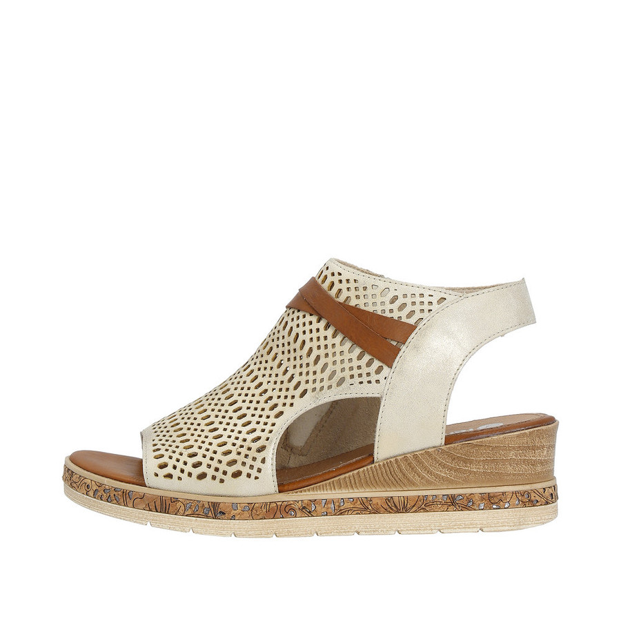 CAGE PERF SEDGE SANDAL SHELL/CAYENNE D3075-60