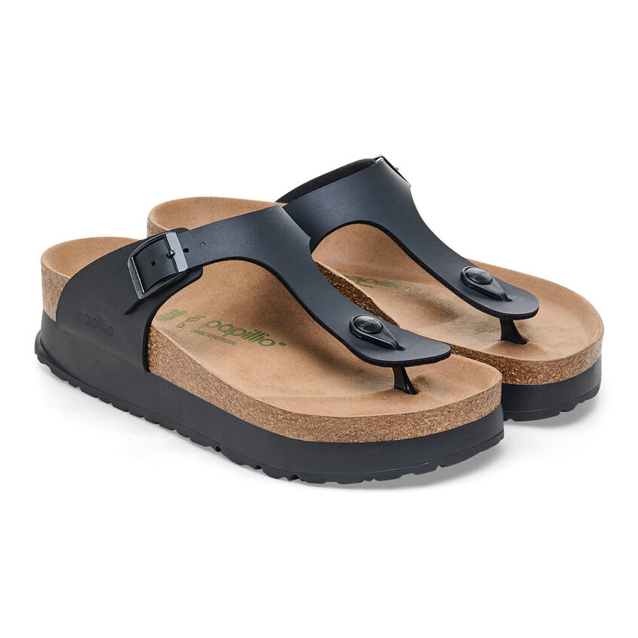 GIZEH REG VEGAN PLATFORM BIRKO-FLOR BLACK 1027367