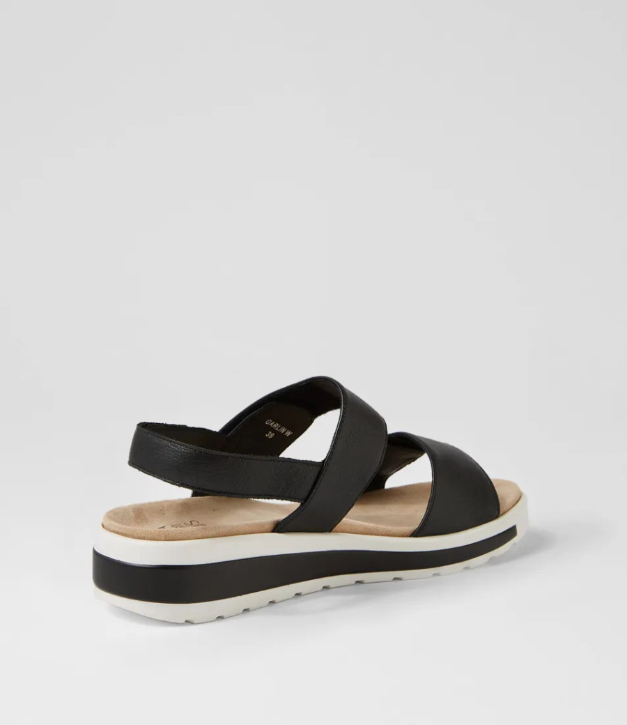 GARLIN 2 STRAP VELCRO SANDAL LEATHER WIDE(GARLIN)