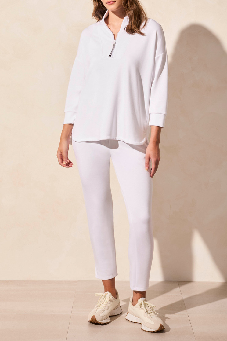 3/4 SLEEVE TOP SOLID W/ZIPPER 2040O-3390