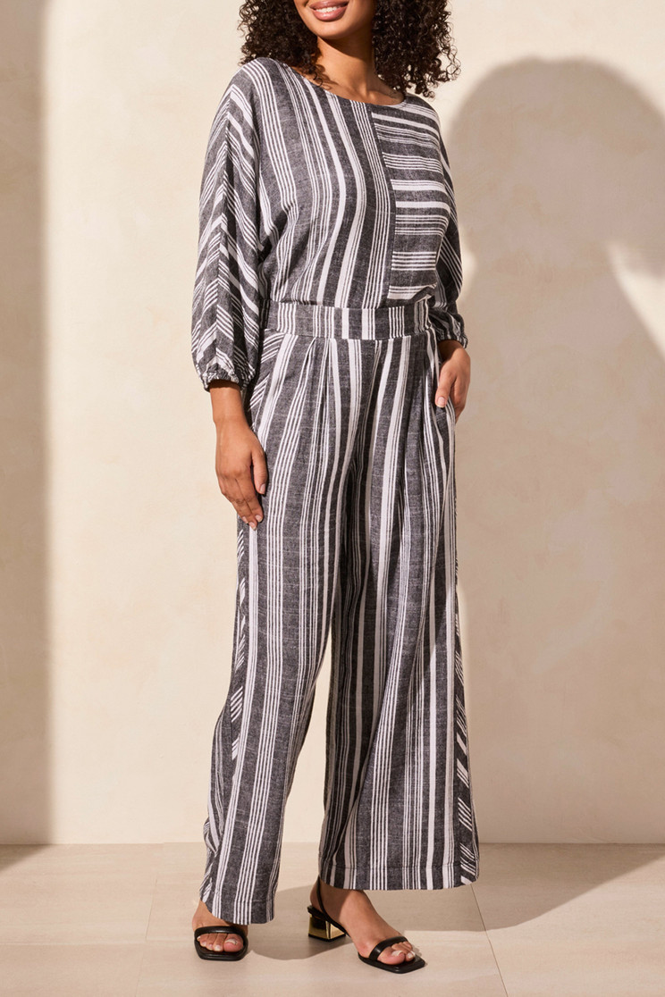 PULL ON FLOWY SIDE PANT STRIPE 5753O-4400
