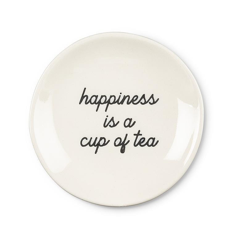 SMALL PLATE "HAPPINESS IS .." 27-TEATIME-504
