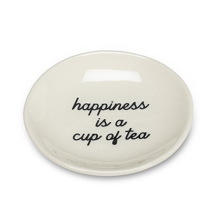 SMALL PLATE "HAPPINESS IS .." 27-TEATIME-504