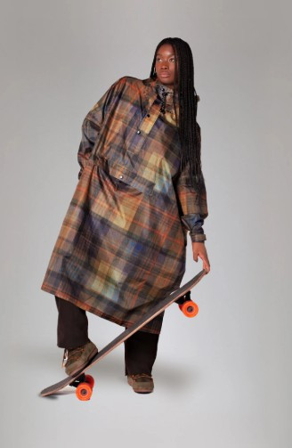 RAIN PONCHO TARTAN ONESIZE
