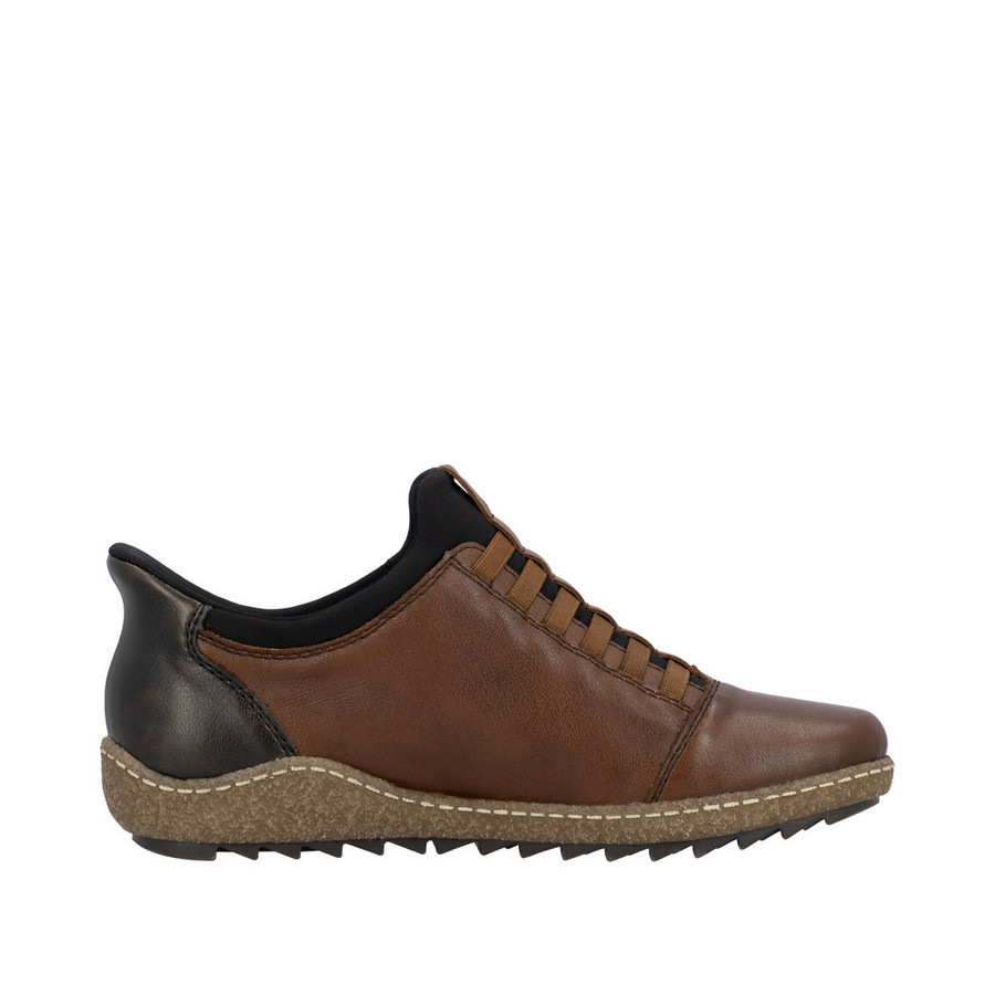 SNEAKER WP ELASTIC LACE  'READY TO GO'  CHESTNUT  L7562-22